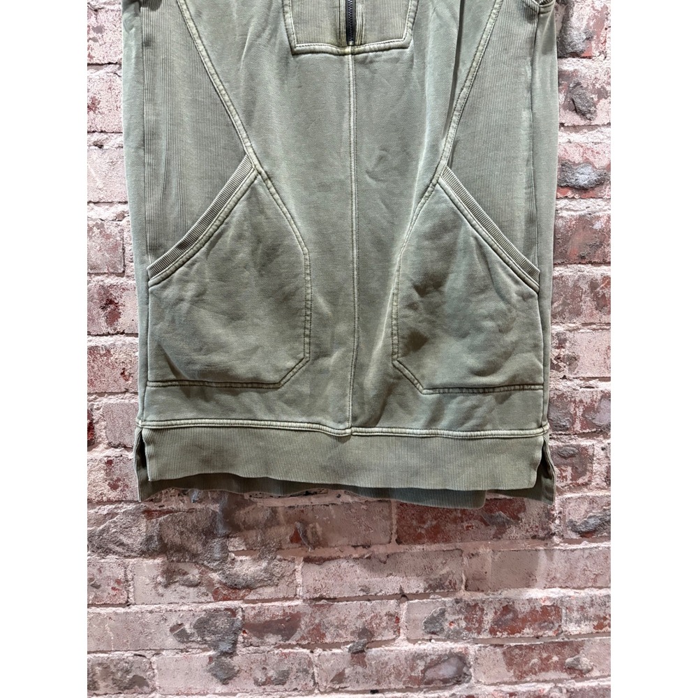 Daily Practice by‎ Anthropologie Meru Zip-Front Mini Dress Green Medium - Picture 9 of 10